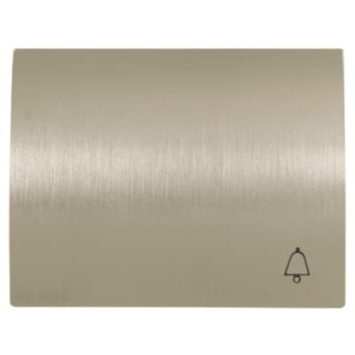 Cover push button wbell symbol Symbol "bell" for Switchpush button, Single rocker Aluminium - Olas