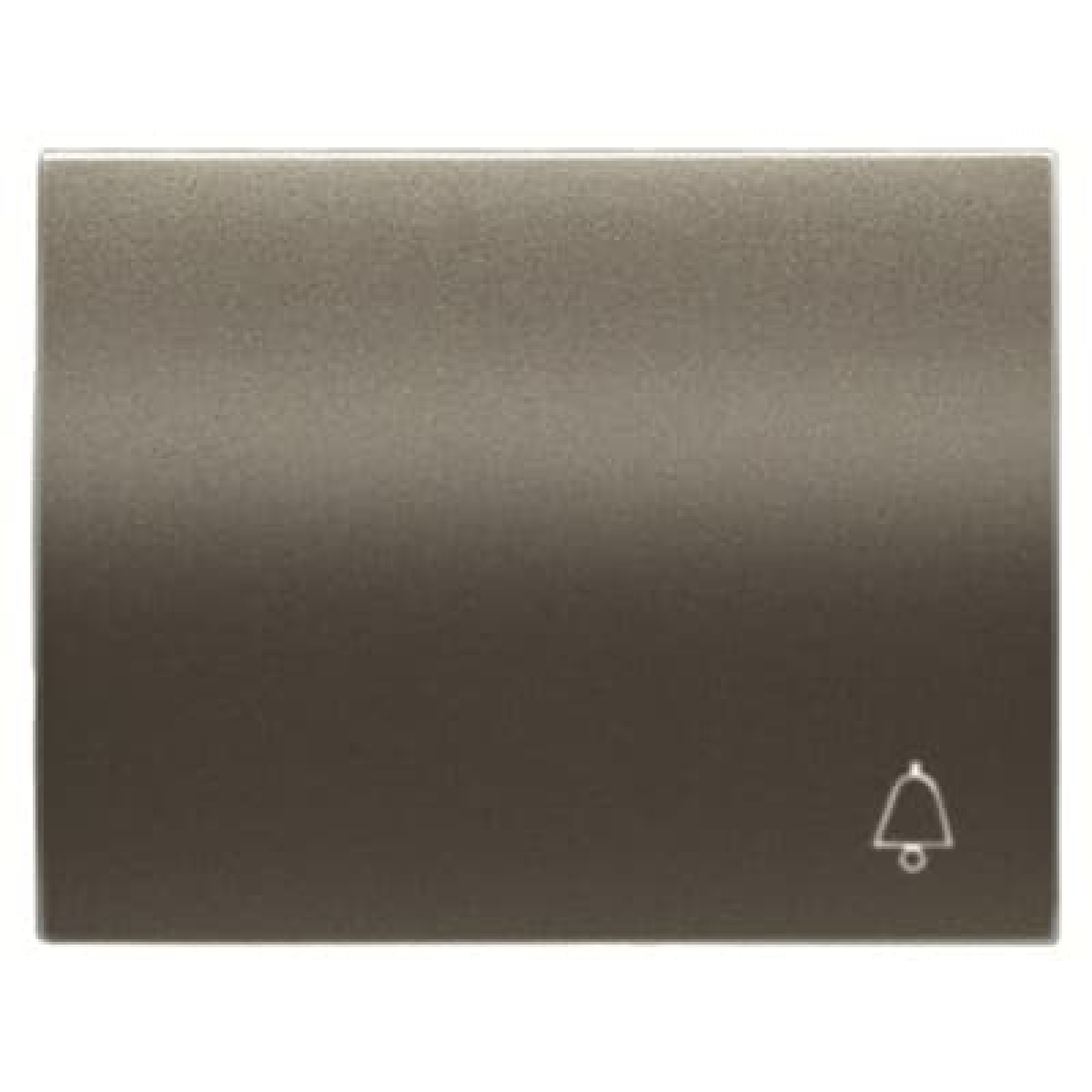 Cover push button wbell symbol Symbol "bell" for Switchpush button, Single rocker Aluminium - Olas