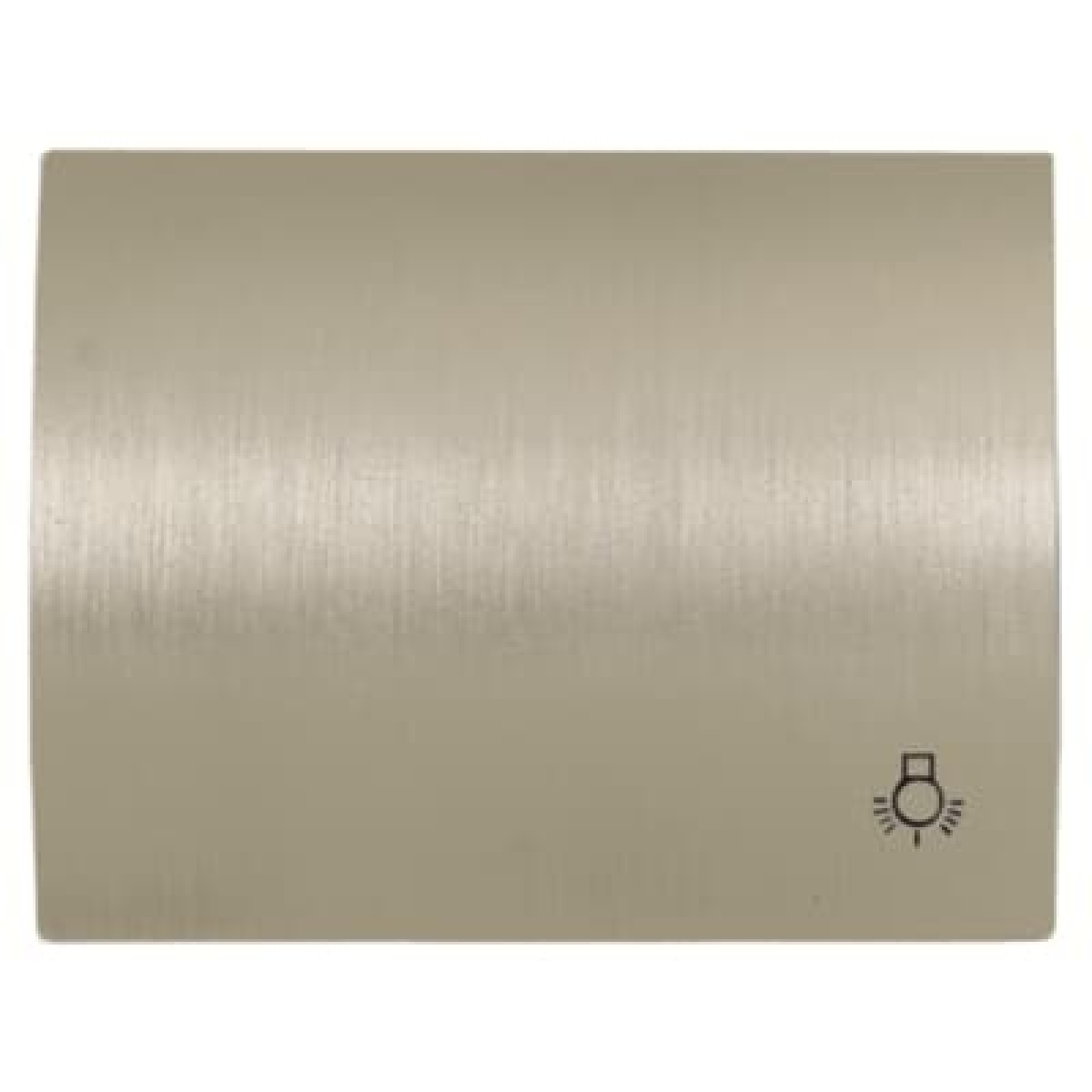 Cover push button wlight symbol Symbol "light" for Switchpush button, Single rocker Aluminium - Olas