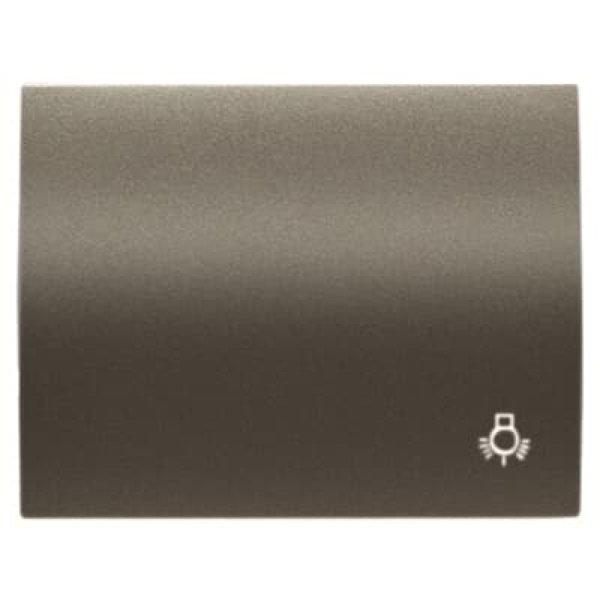 Cover push button wlight symbol Symbol "light" for Switchpush button, Single rocker Aluminium - Olas
