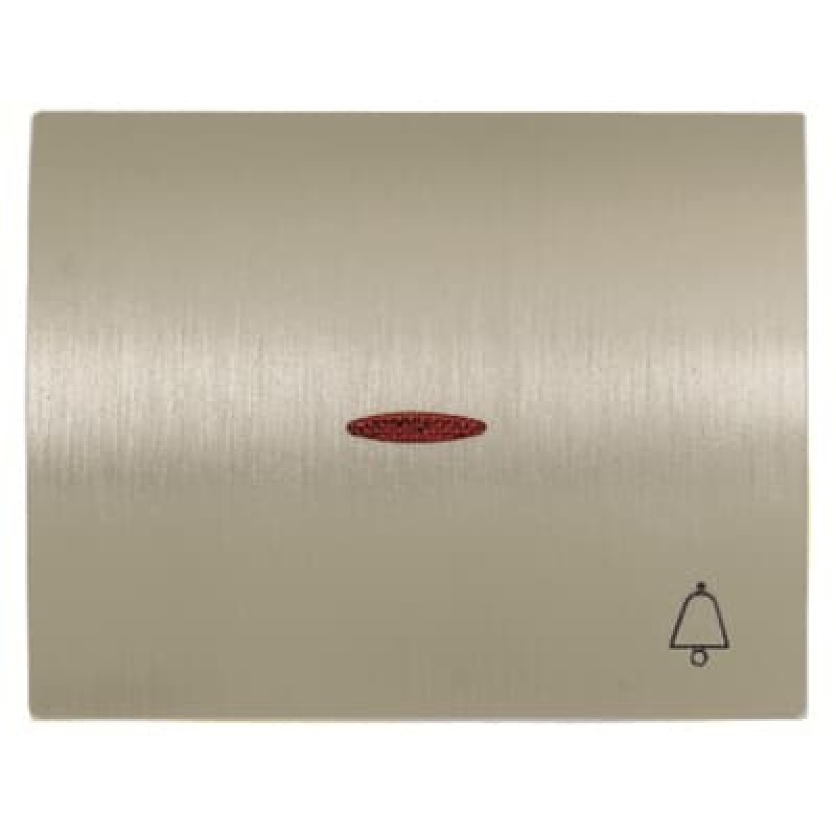 Cover push button wbell sym & indicator Symbol "bell" for Switchpush button, Single rocker Aluminium - Olas