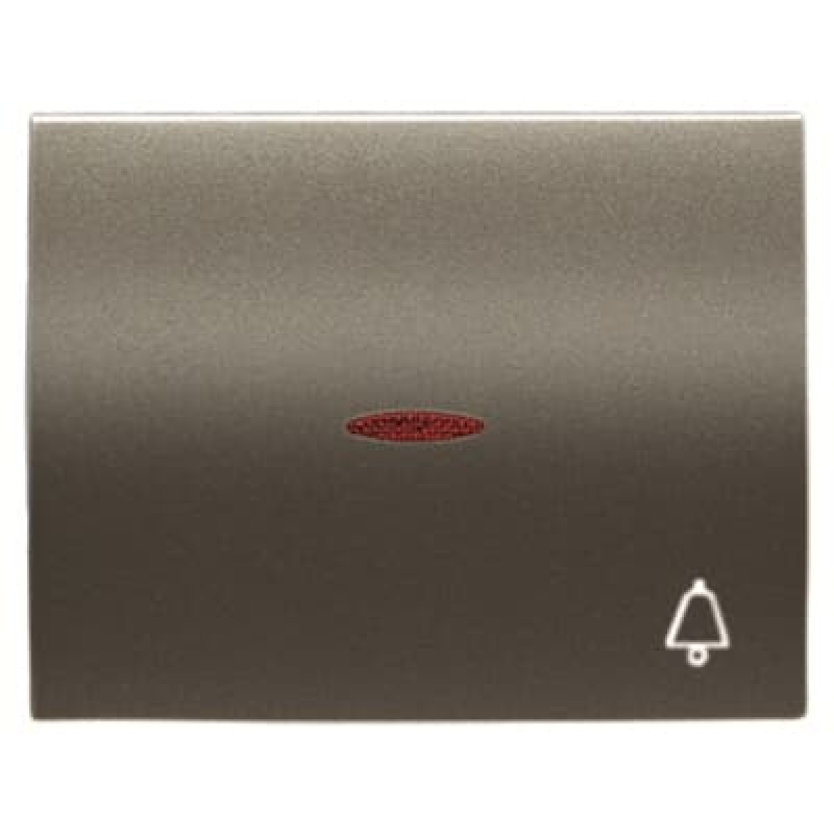 Cover push button wbell sym & indicator Symbol "bell" for Switchpush button, Single rocker Aluminium - Olas