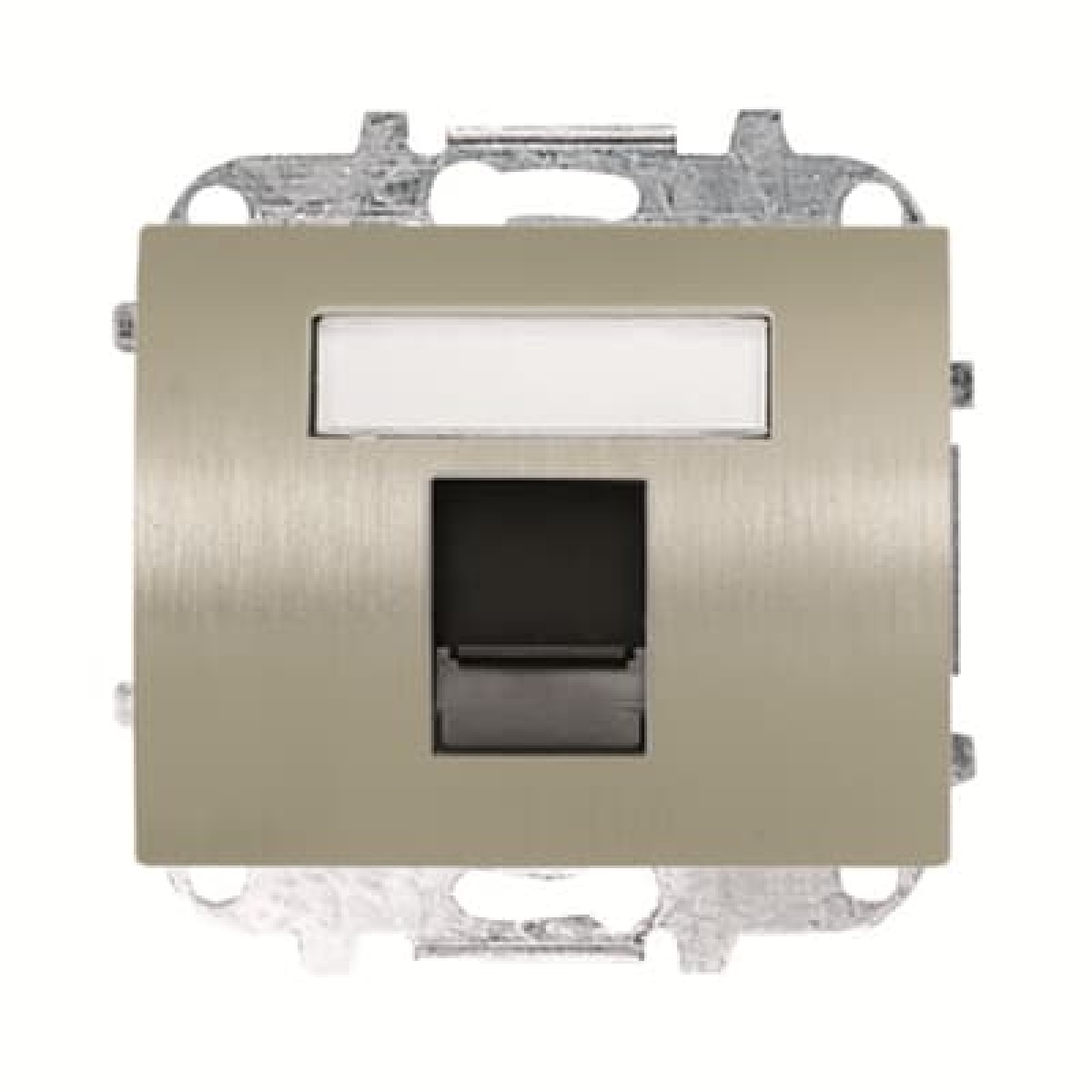 Cover plate data outlet Data connection 1 gang Aluminium - Olas