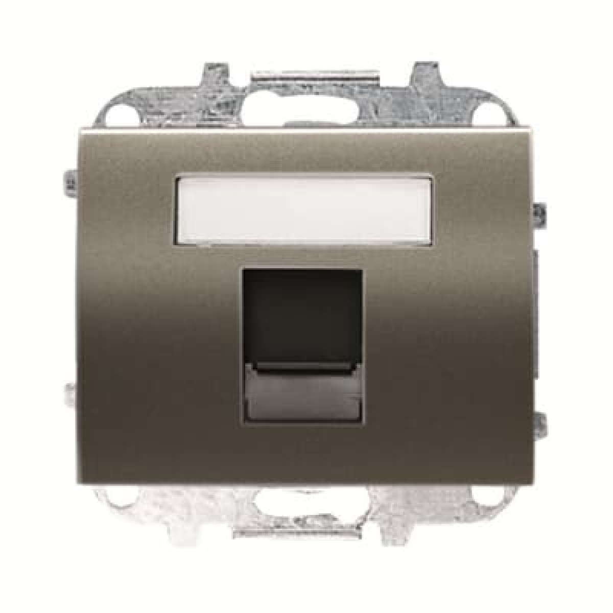 Cover plate data outlet Data connection 1 gang Aluminium - Olas