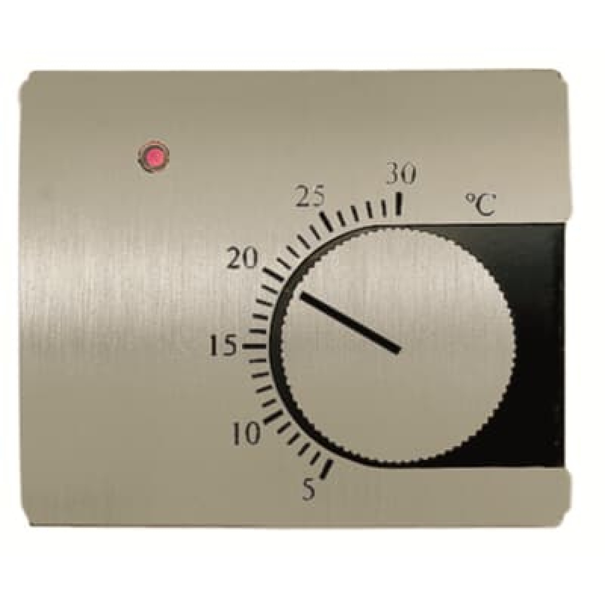 Cover thermostat for Thermostat Turn button Aluminium - Olas