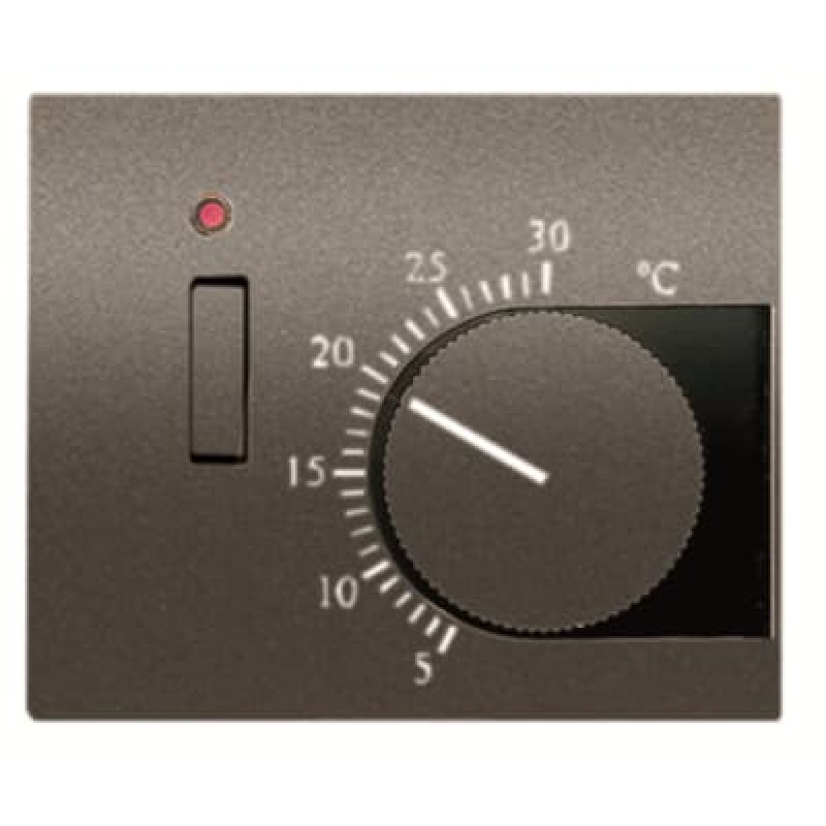 Cover thermostat wswitch for Thermostat Turn button Aluminium - Olas
