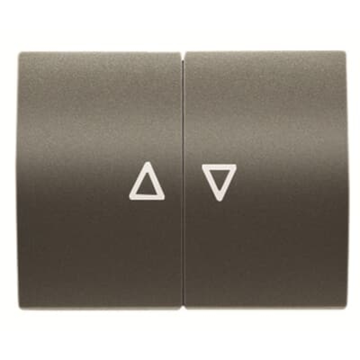 Cover blind control Symbol "arrows" for Venetian blind, Two-part rocker Aluminium - Olas