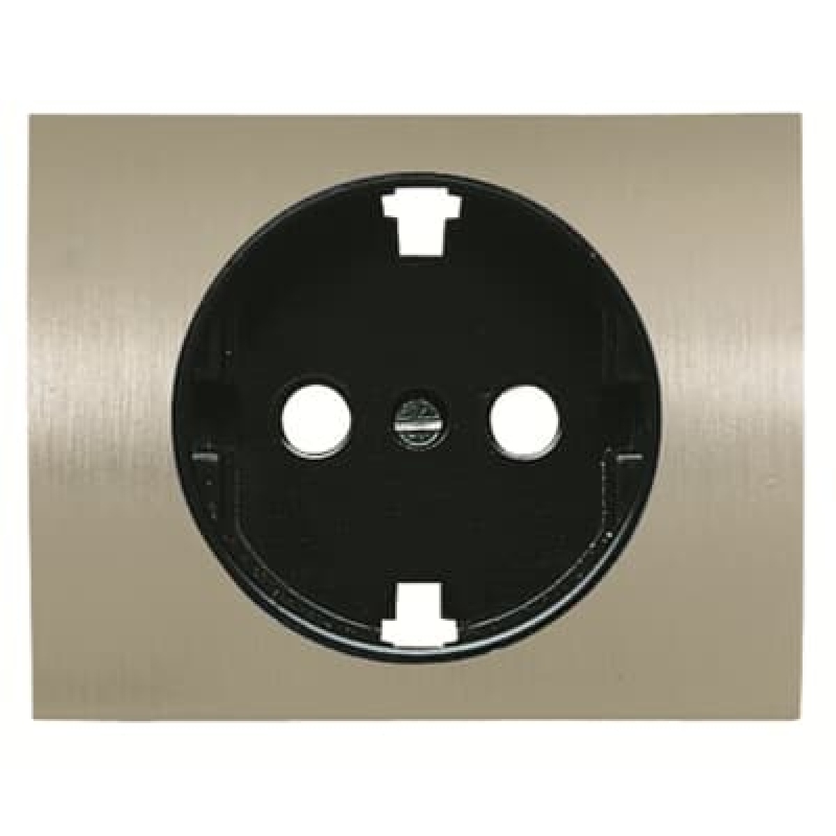 Cover socket Schuko Central cover plate for Wall socket Without imprint Aluminium - Olas