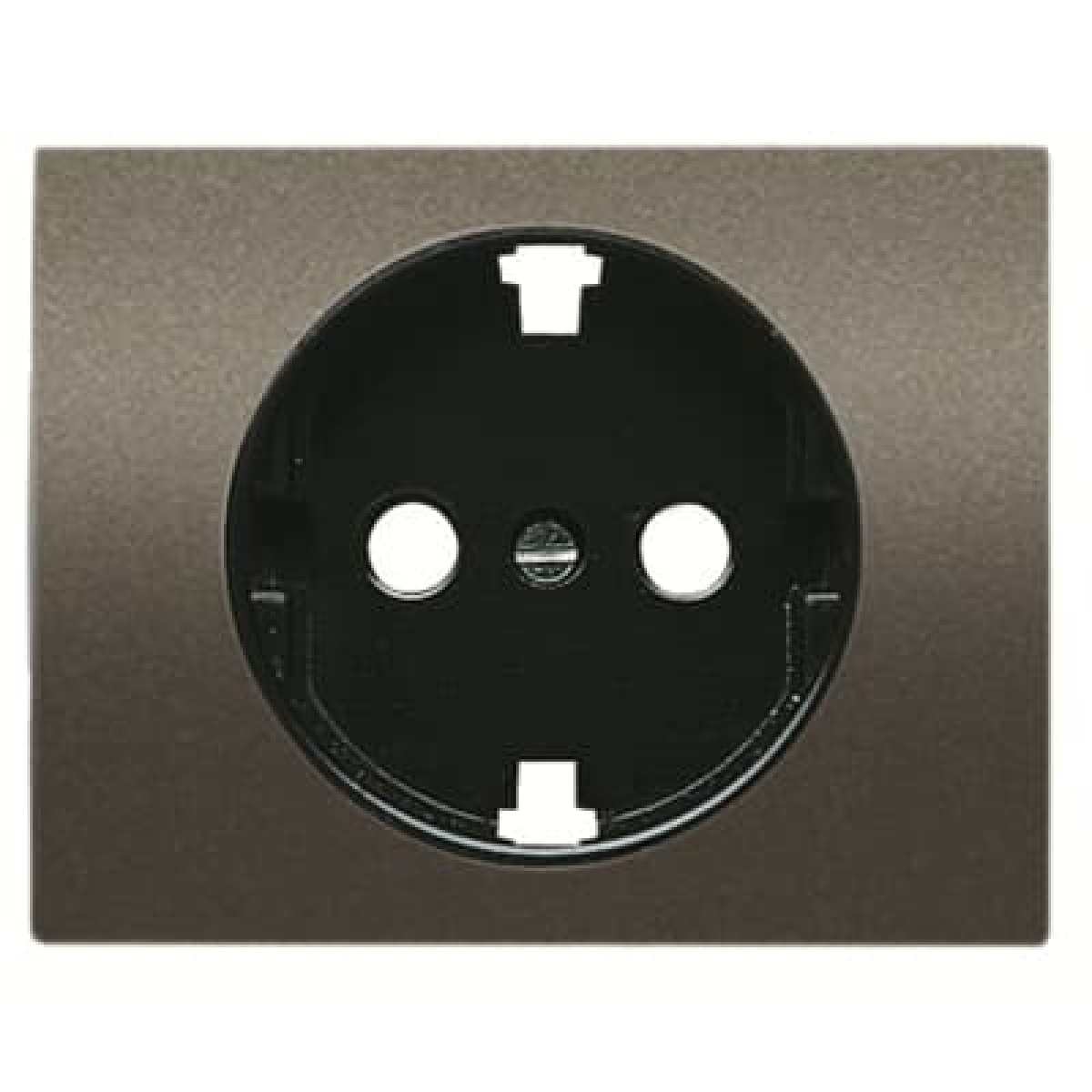 Cover socket Schuko Central cover plate for Wall socket Without imprint Aluminium - Olas