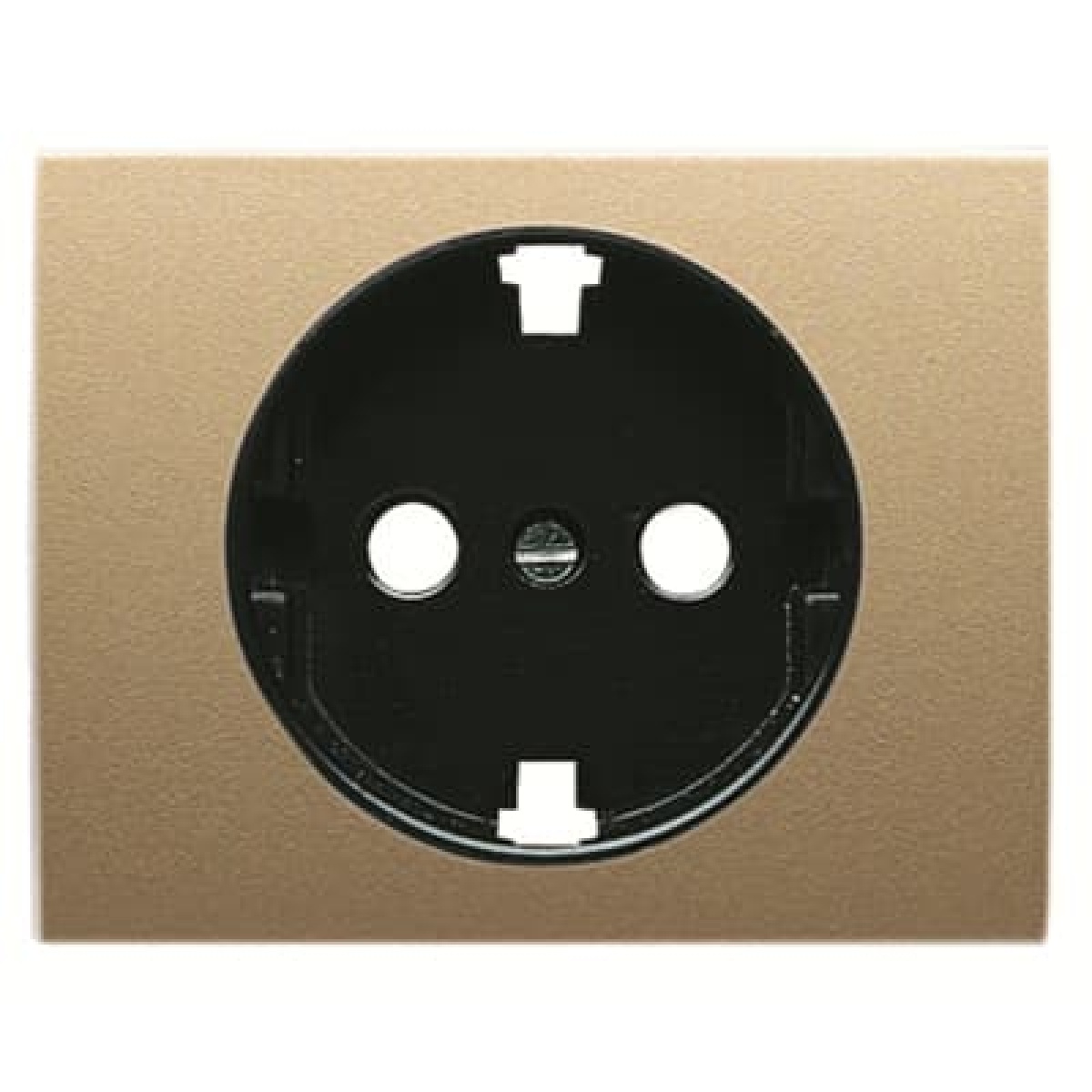 Cover socket Schuko Central cover plate for Wall socket Without imprint Beige - Olas