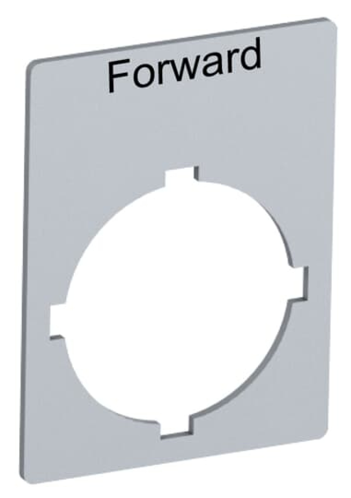 Rectangular legend plate 29,6x39 mm aluminum with text Forward Legend Plate