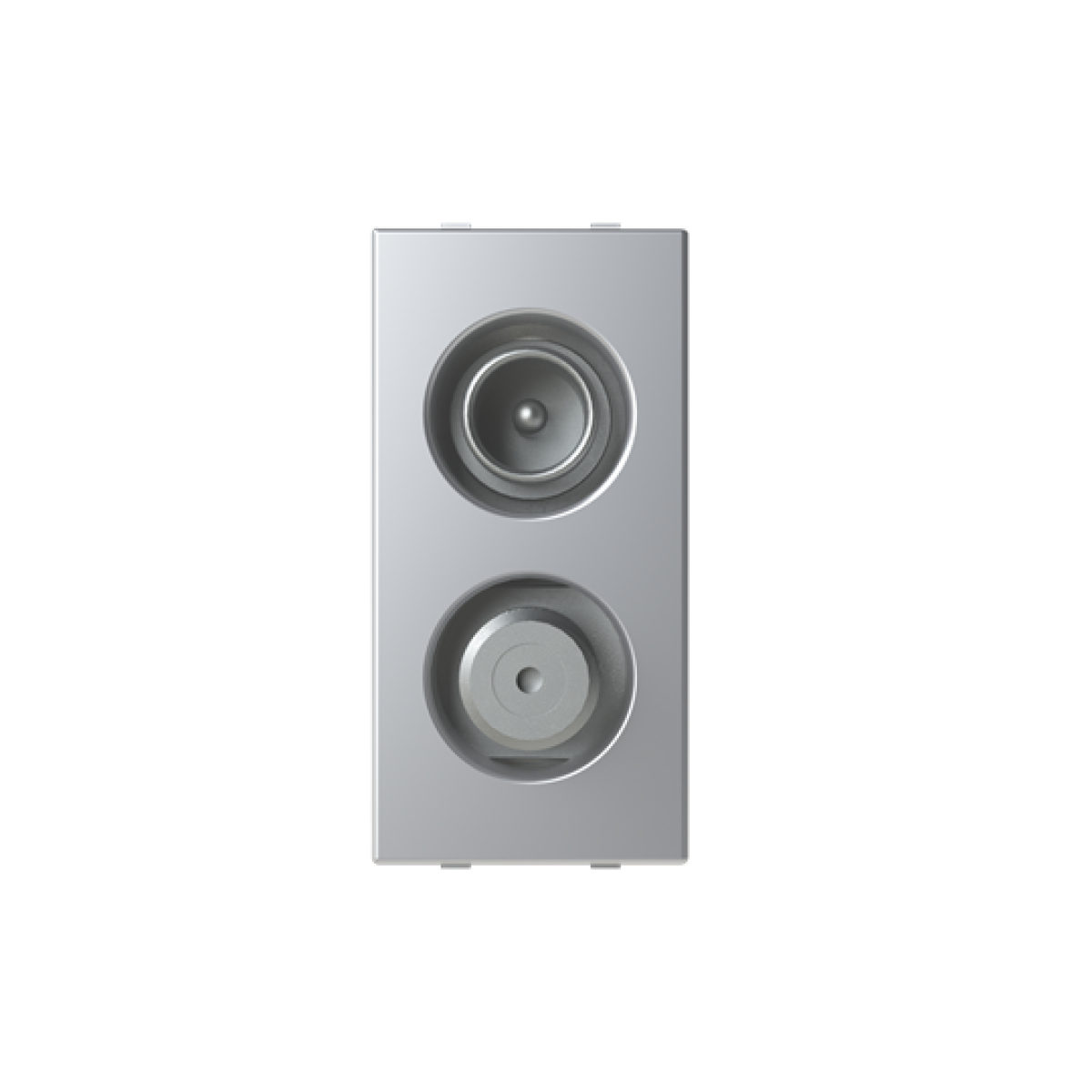 Insertcover Sat 2 gang Silver - Zenit