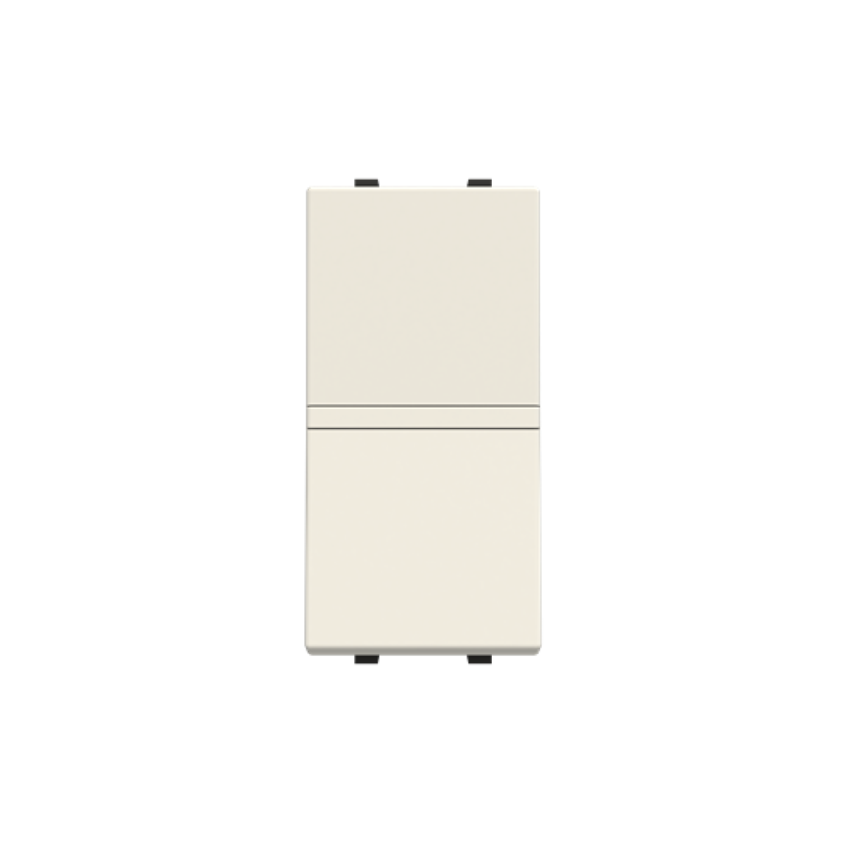 Insertcover Without imprint Push button, Single push button 1P 1NO 0NC 1CO White - Zenit