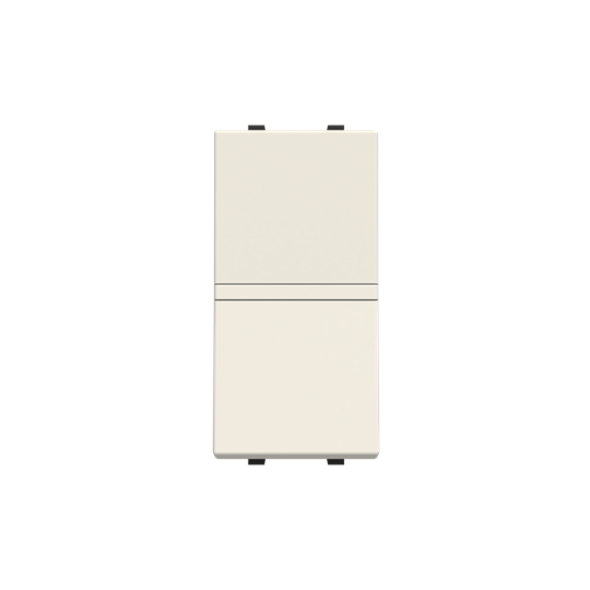 Insertcover Without imprint Push button, Single push button 1P 1NO 1NC 1CO White - Zenit