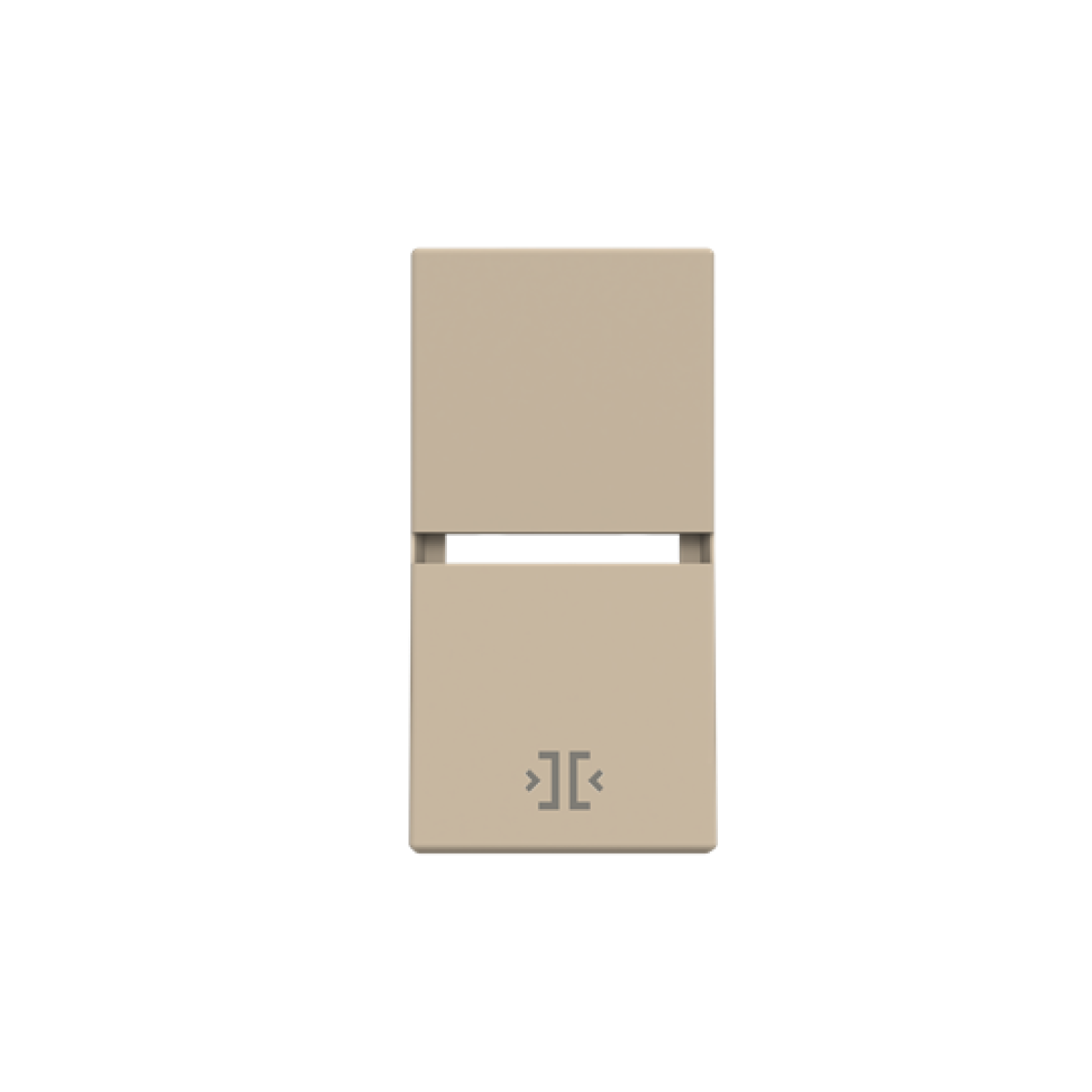 Rocker cover Close symbol for Switchpush button, Single rocker Champagne - Zenit