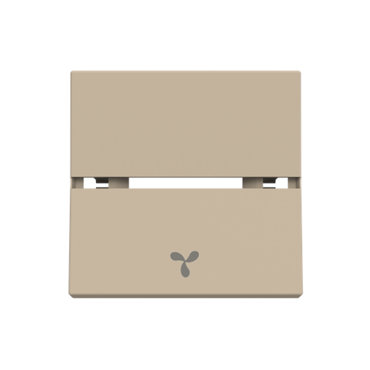 Rocker cover Fan symbol for Cooling, Two-part rocker Champagne - Zenit