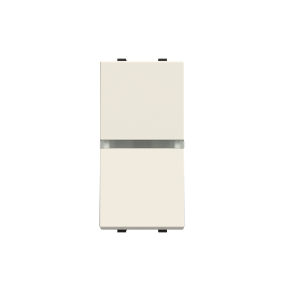Insertcover Rockerbutton, Two-way switch with LED exchangeable White - Zenit