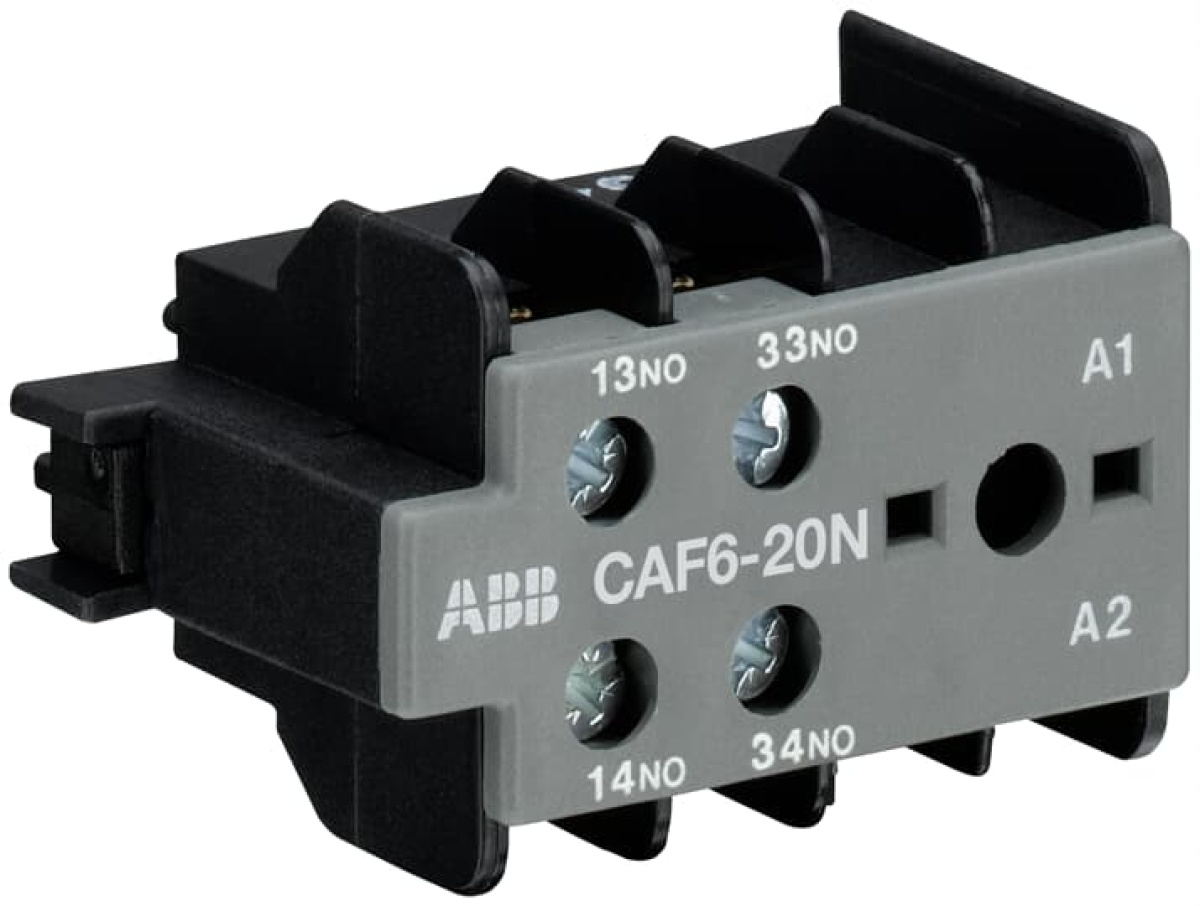 CAF6-20N Auxiliary Contact 2NO0NC screw terminal, front mounted