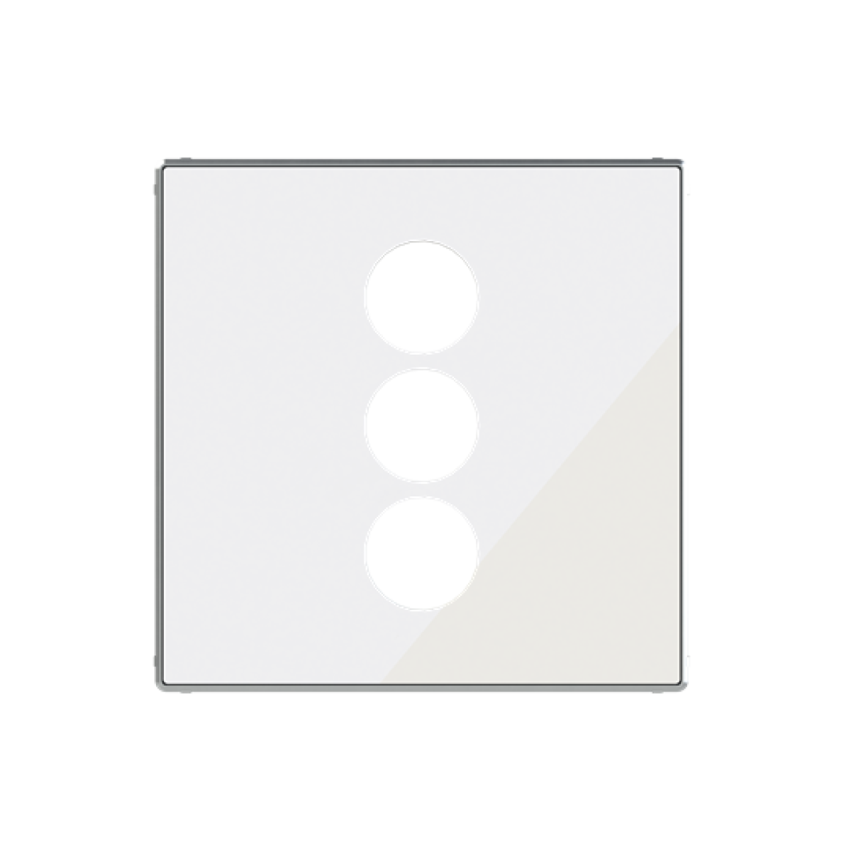 Cover plate Cinch 3 gang White Glass - Sky Niessen