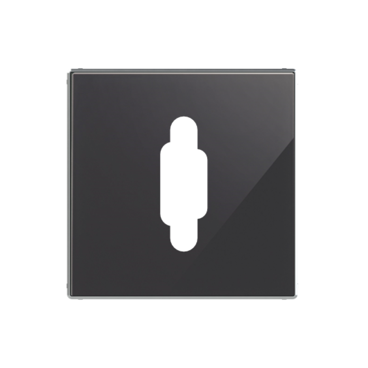 Cover plate VGA 1 gang Black Glass - Sky Niessen