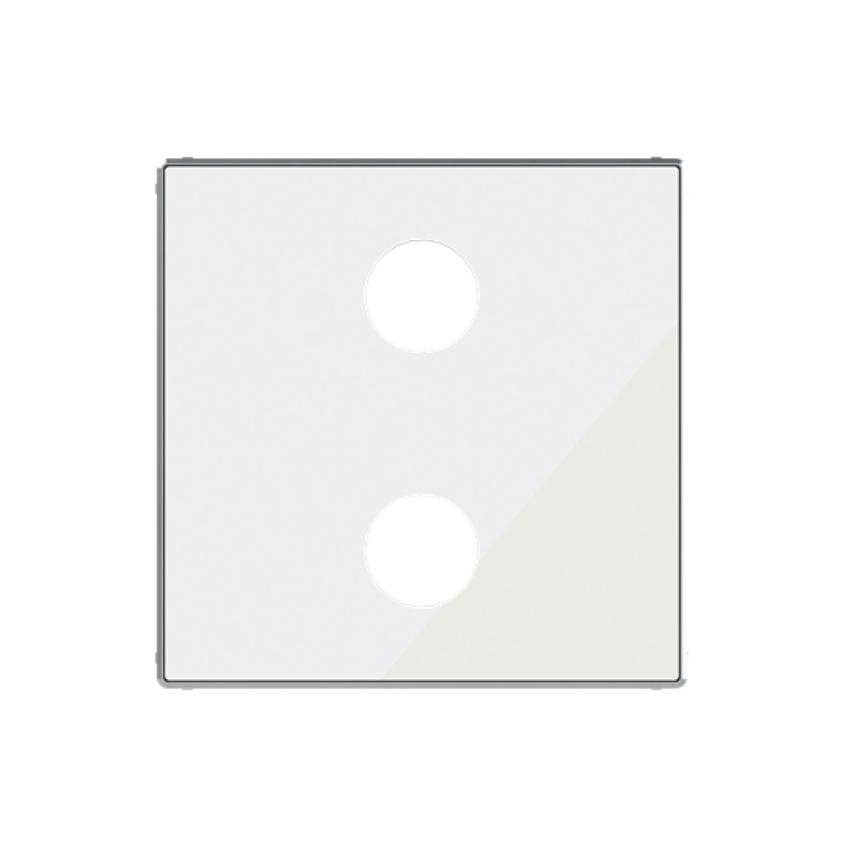 Cover plate Cinch 2 gang White Glass - Sky Niessen