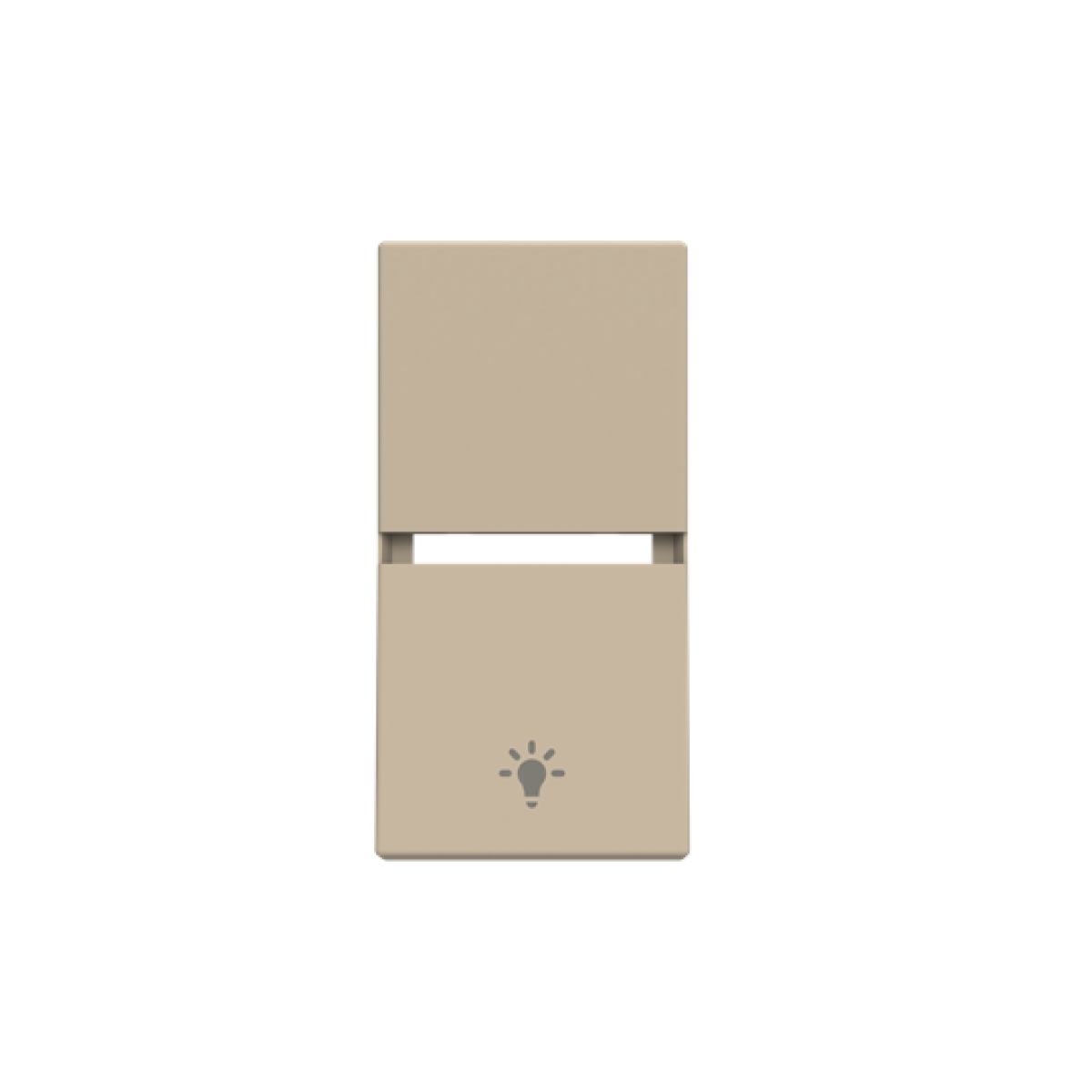 Rocker cover Symbol "light" for Switchpush button, Single rocker Champagne - Zenit