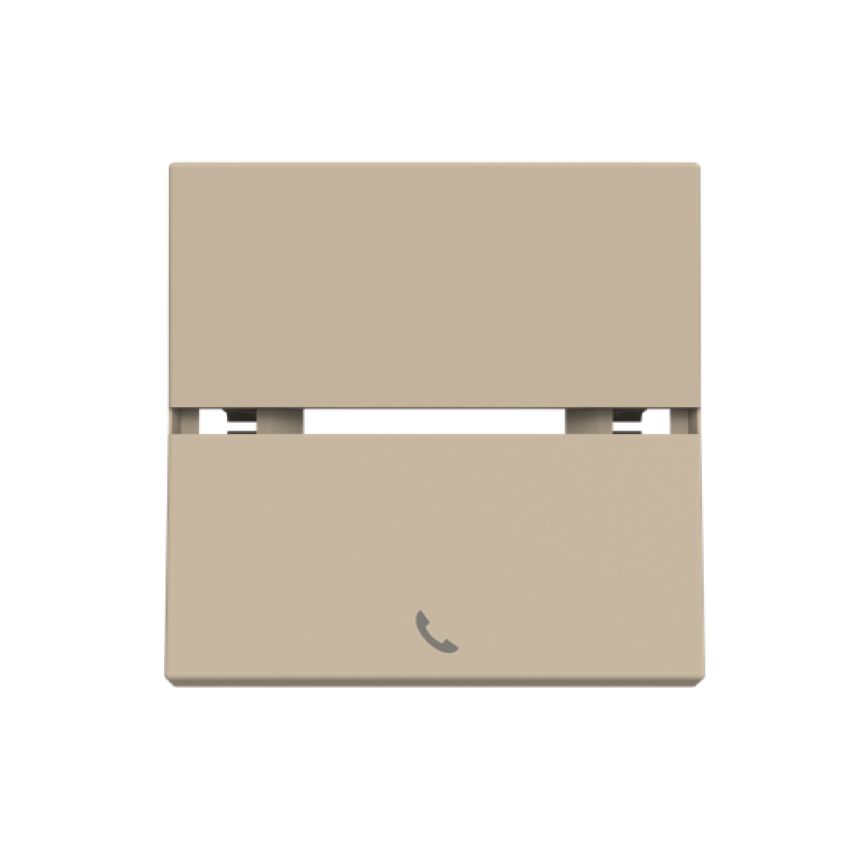 Rocker cover Telephone symbol for Switchpush button, Two-part rocker Champagne - Zenit