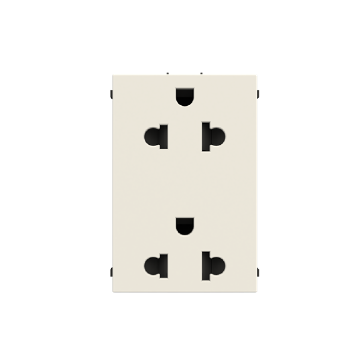 Socket outlet EUUS 2PE Without imprint White - Zenit