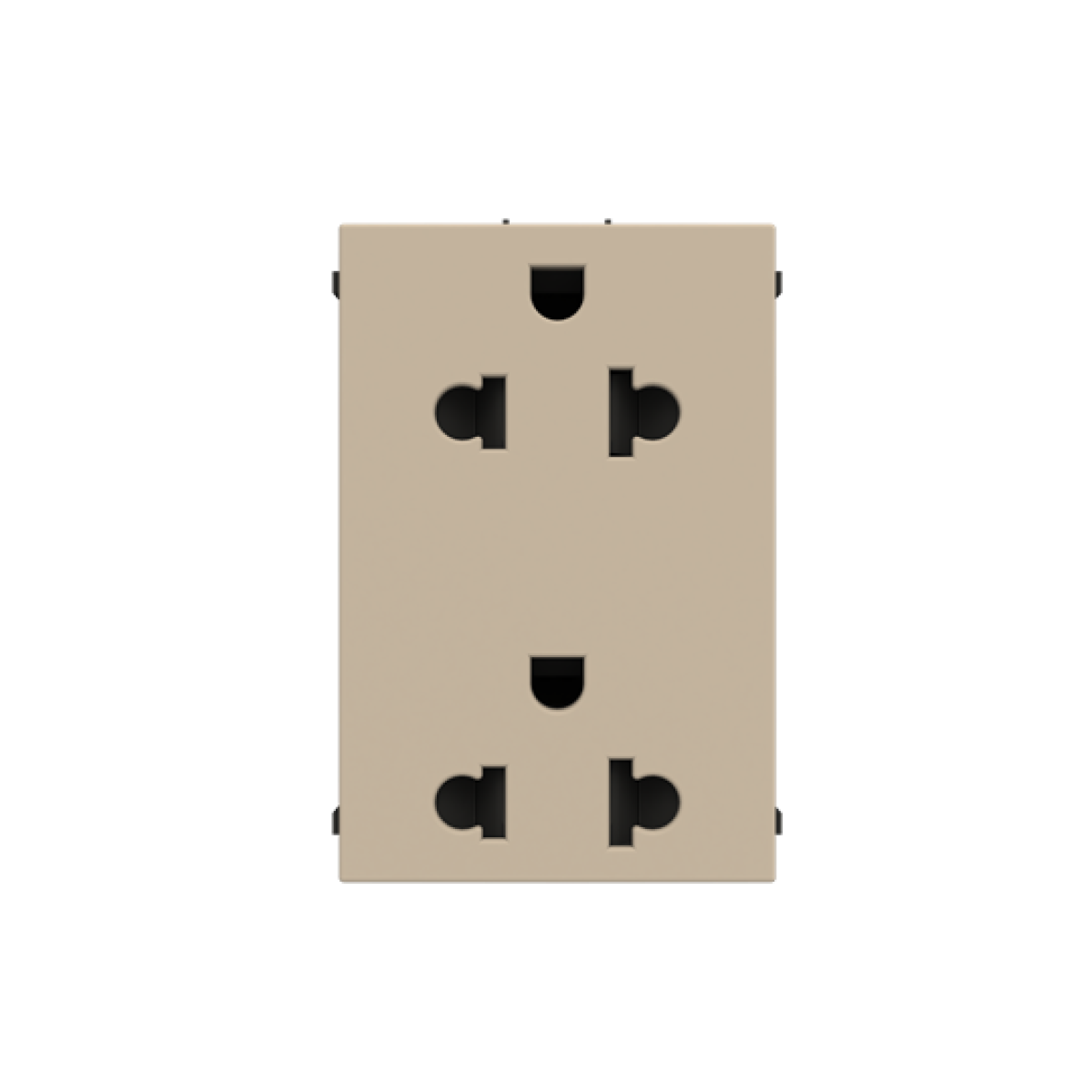 Socket outlet EUUS 2PE Champagne  - Zenit