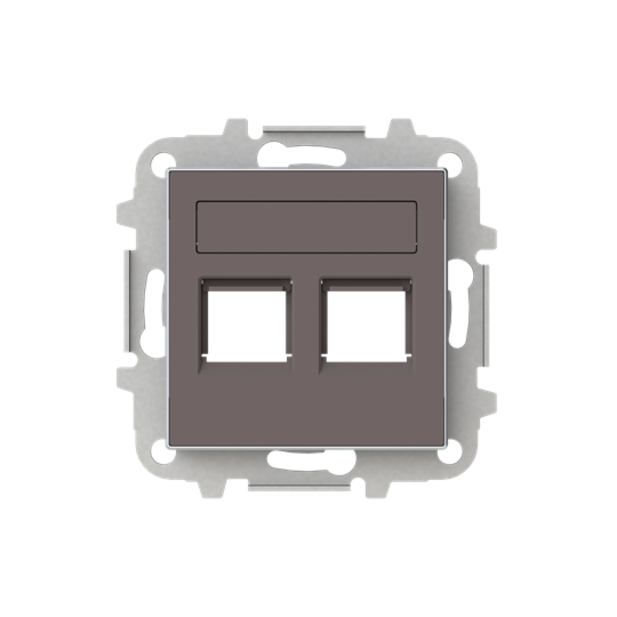 Cover plate Data connection 2 gang Taupe - Sky Niessen