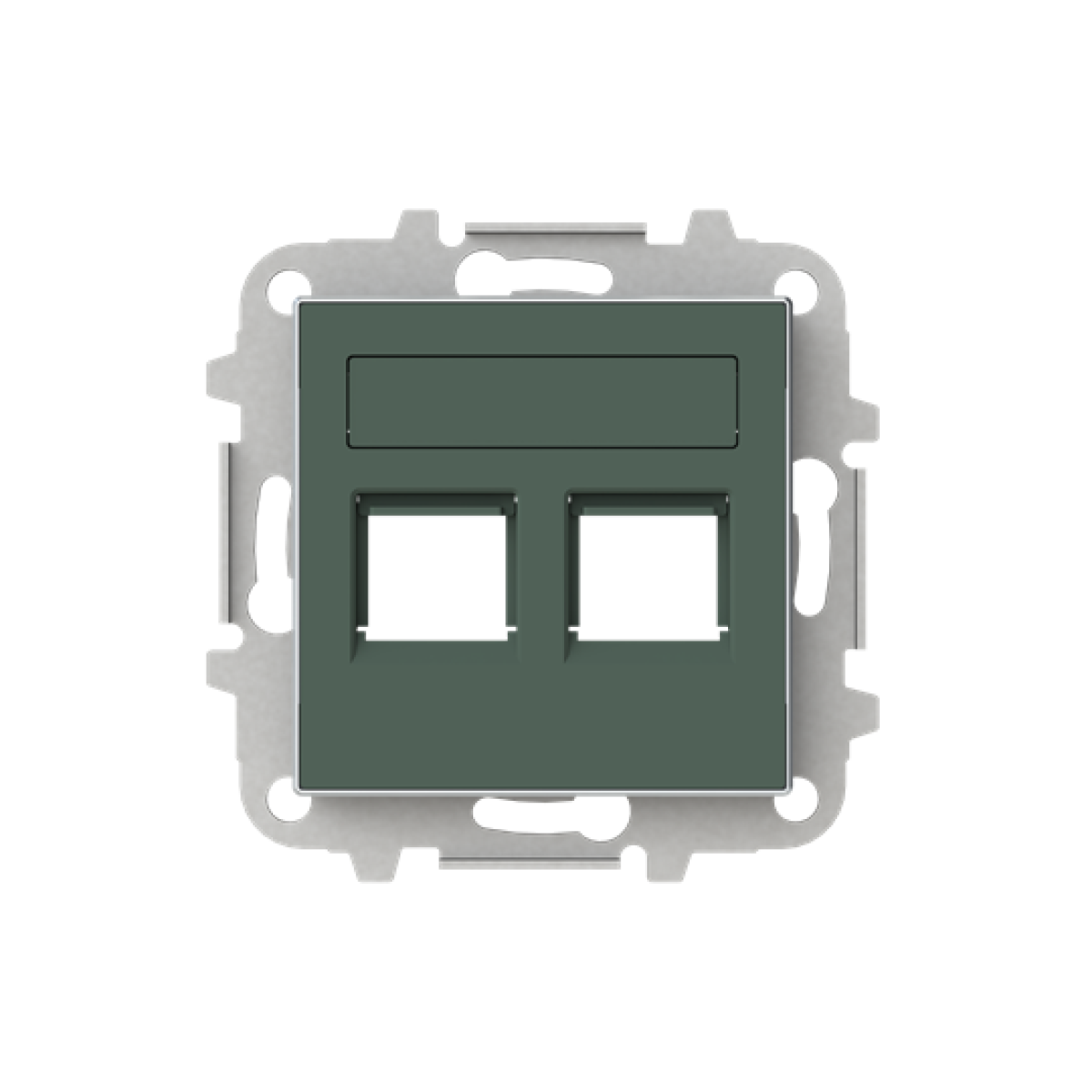 Cover plate Data connection 2 gang Green - Sky Niessen