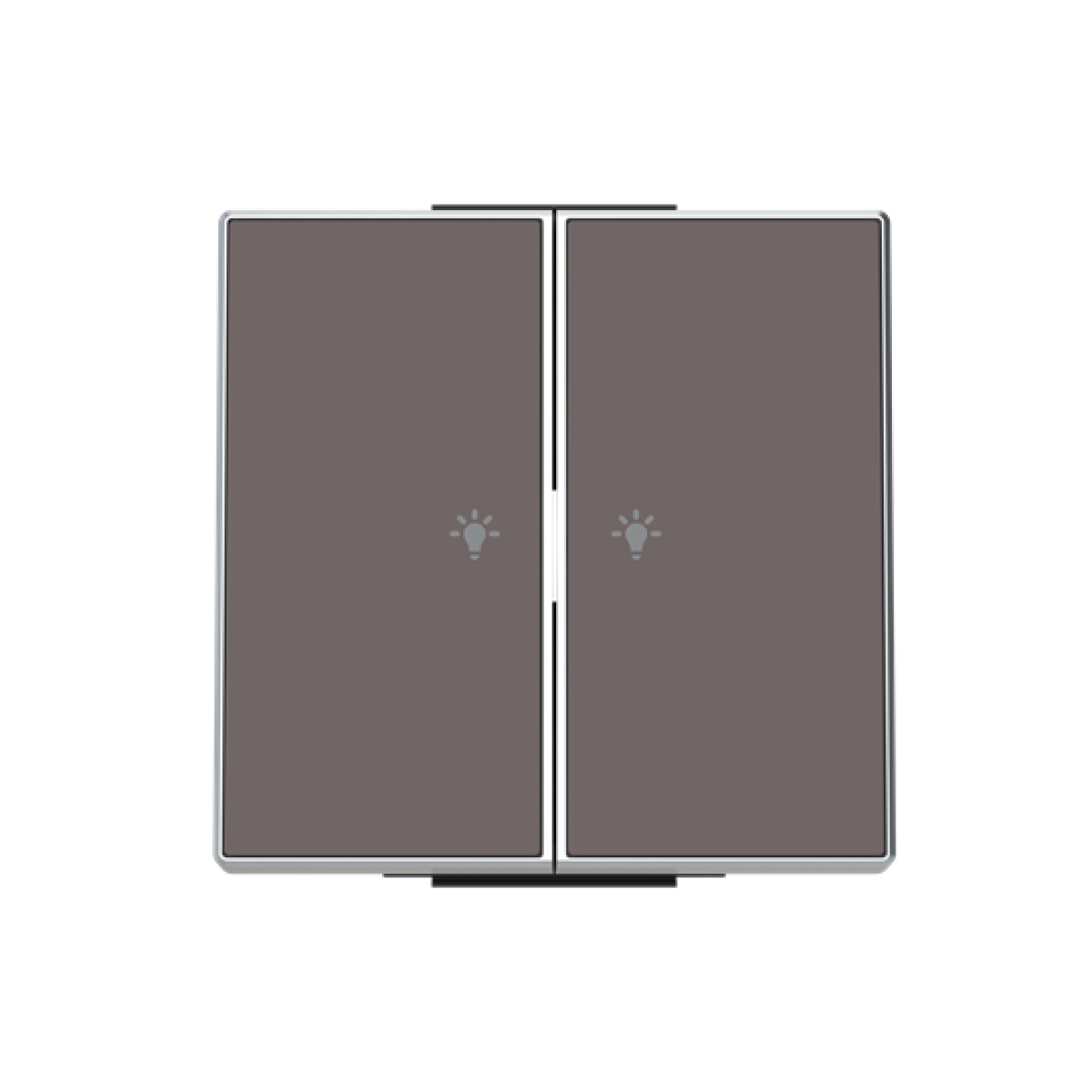 Rocker Symbol "light" for Switchpush button, Two-part button Taupe - Sky Niessen