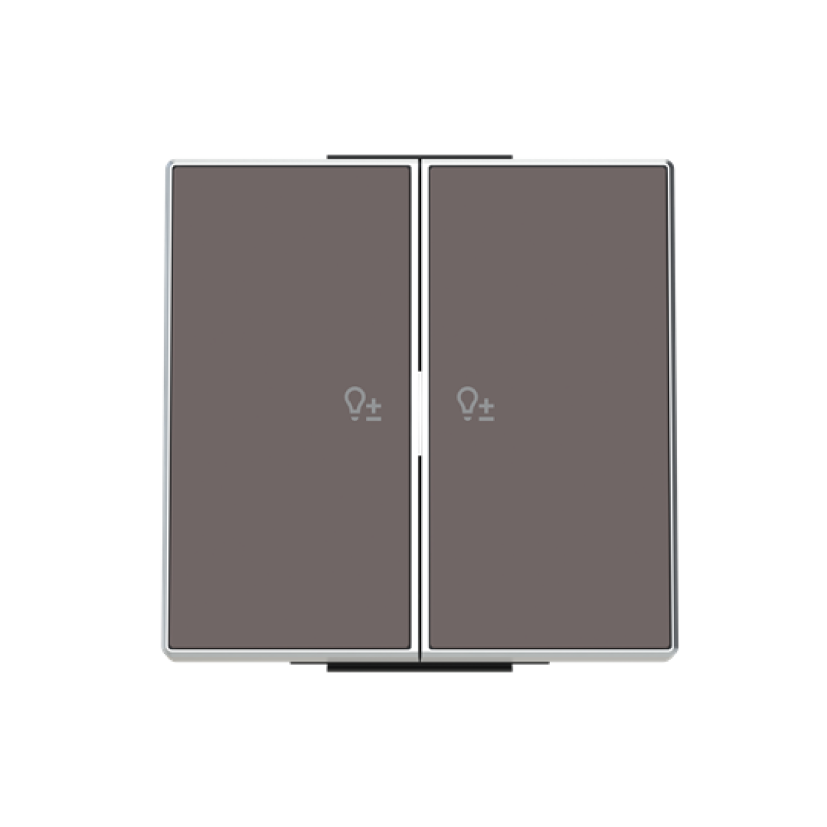 Rocker Symbol "light" for Switchdimmer, Two-part button Taupe - Sky Niessen