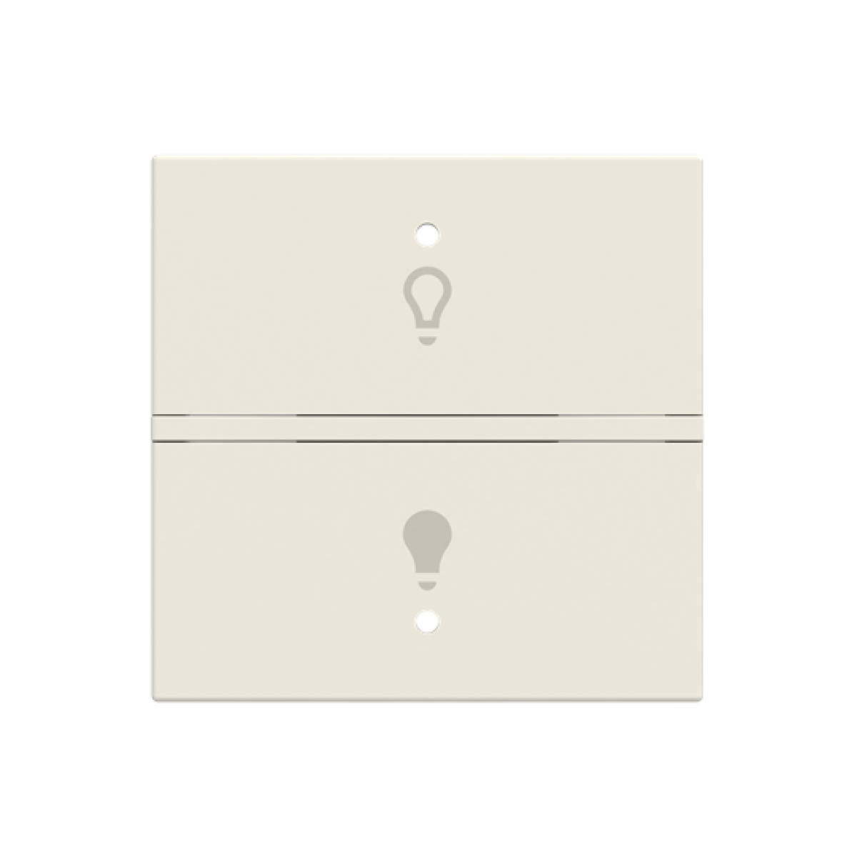 Rocker Switchpush button with Symbol "light" White - Zenit