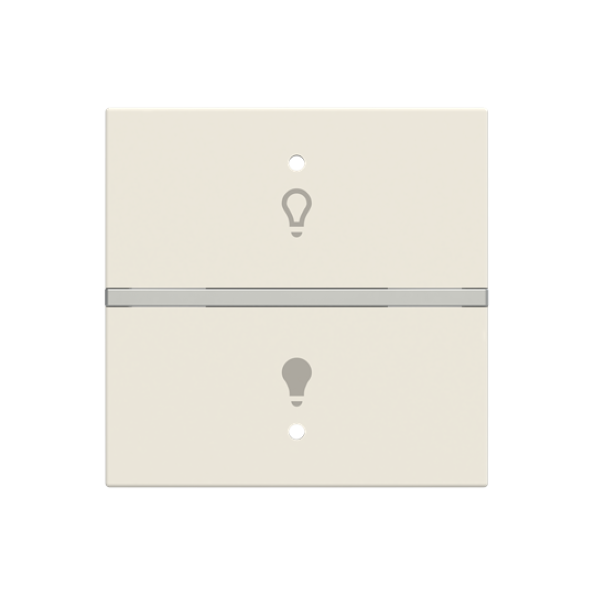 Rocker Switchpush button with Symbol "light" White - Zenit