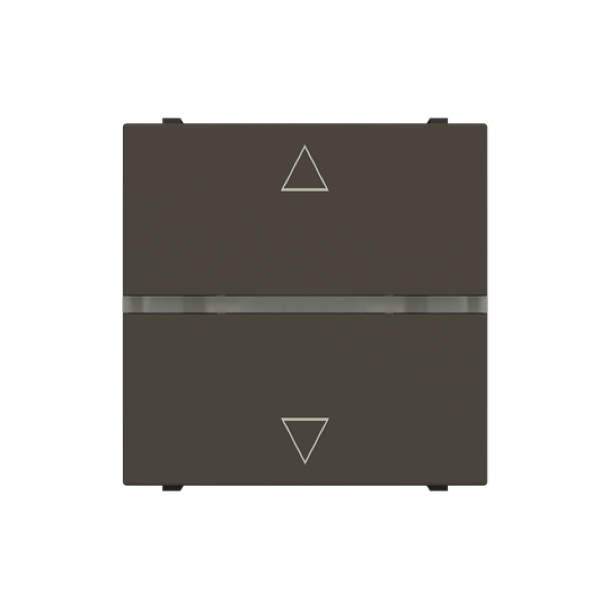 Blind control insertcover 2gang 1-pole push button Anthracite - Zenit