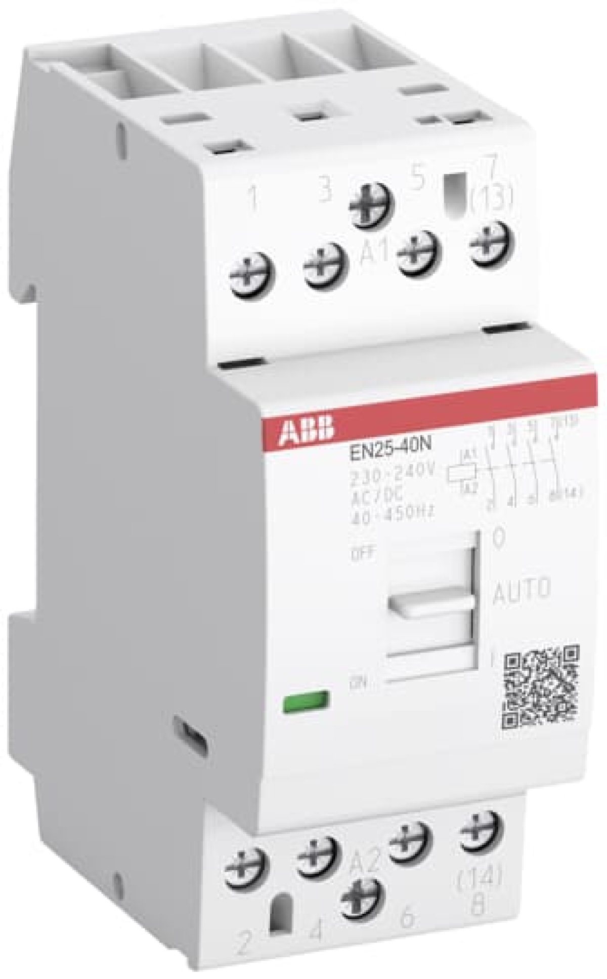 EN25-31N-06 Installation Contactor NC 25 A - 3 NO - 1 NC - 230 ... 240 V - Control Circuit 400 Hz