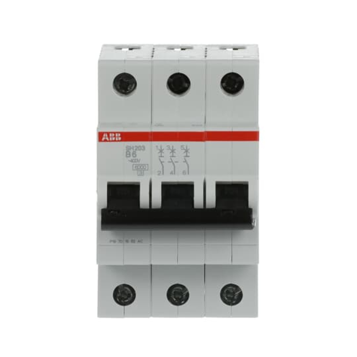 Miniature Circuit Breaker - SH200 - 3P - 6 A - B - AC 6 kA
