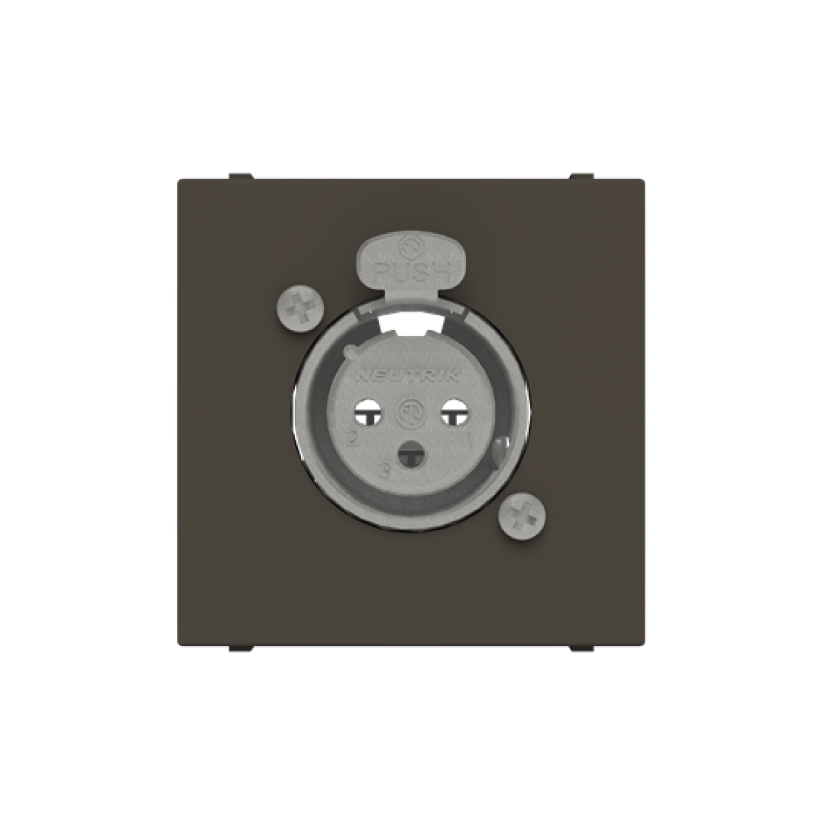 Insertcover XLR 1 gang Anthracite - Zenit