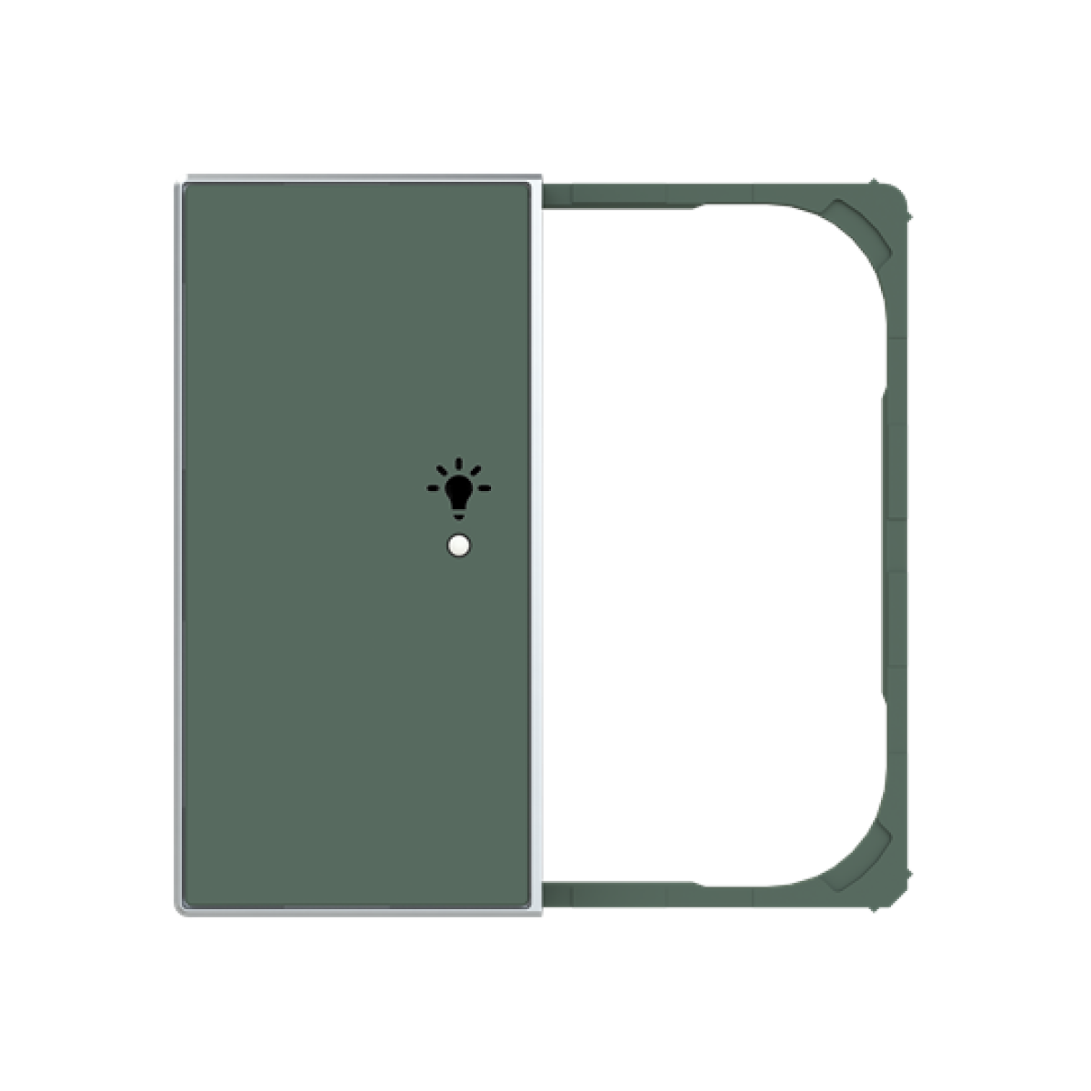 Cover plate Symbol "light" for Switchdimmer Single push button Green - Sky Niessen