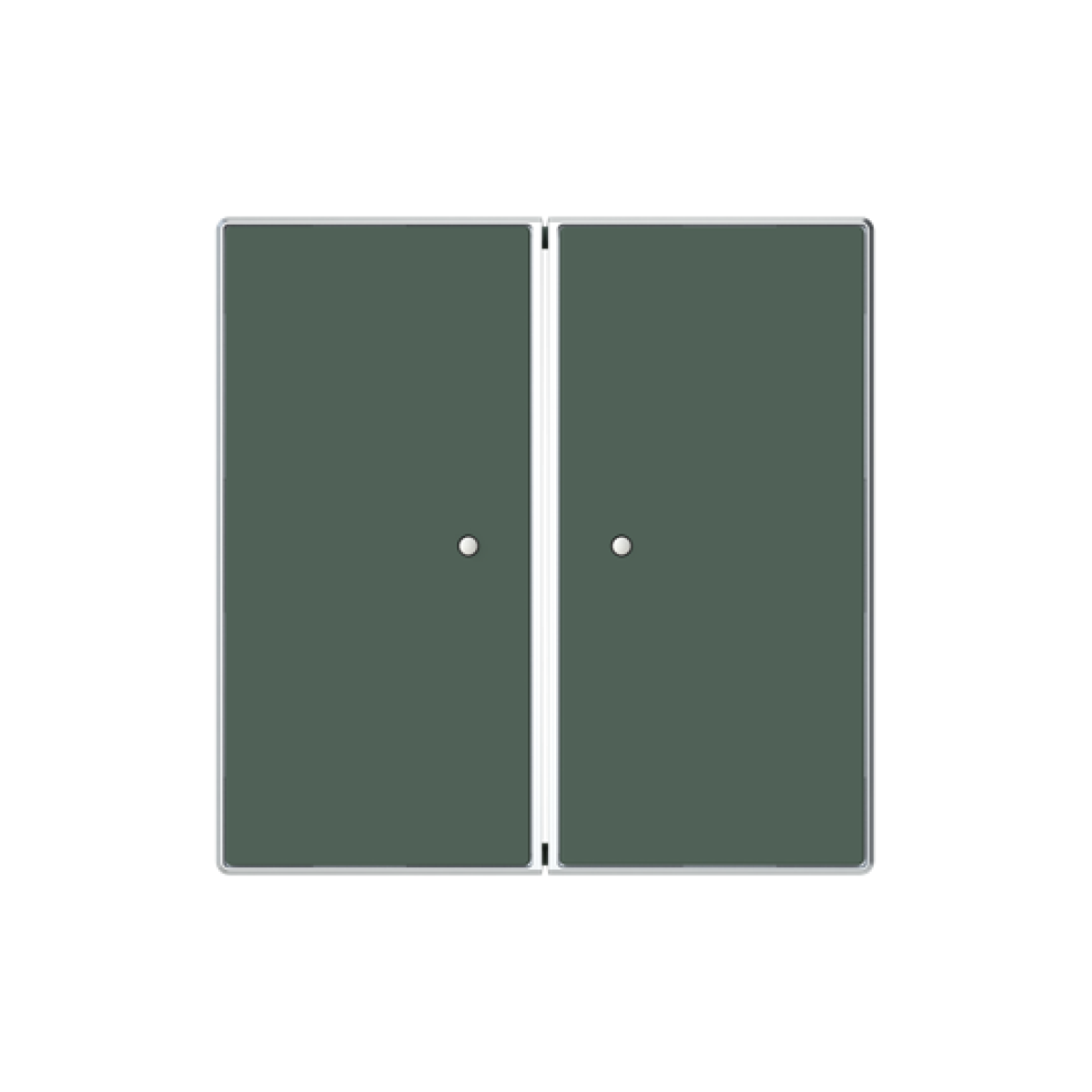 Cover plate Without imprint for Switchpush button Two-part button Green - Sky Niessen