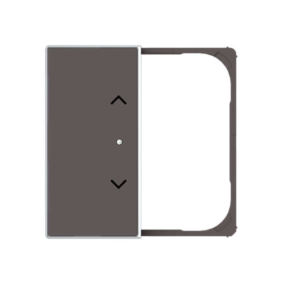 Cover plate Symbol "arrows" for Venetian blind Two-part button Taupe - Sky Niessen