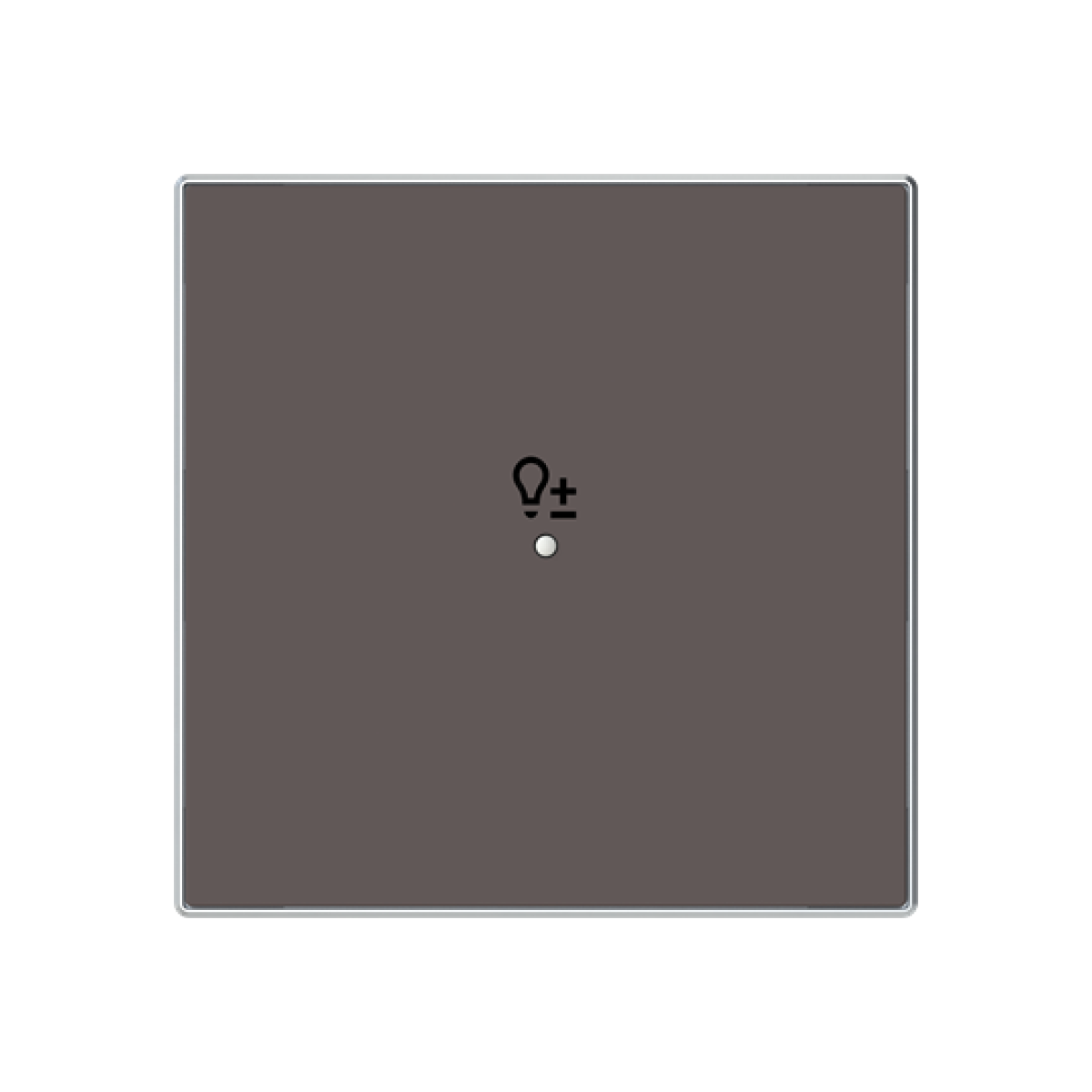 Cover plate Symbol "light" for Switchdimmer Single push button Taupe - Sky Niessen