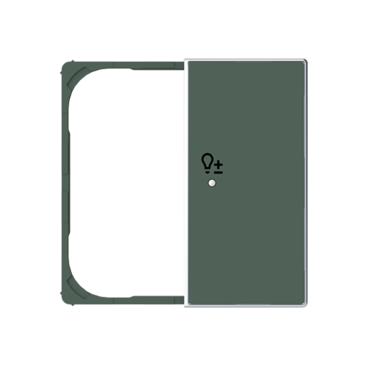 Cover plate Symbol "light" for Switchdimmer Single push button Green - Sky Niessen