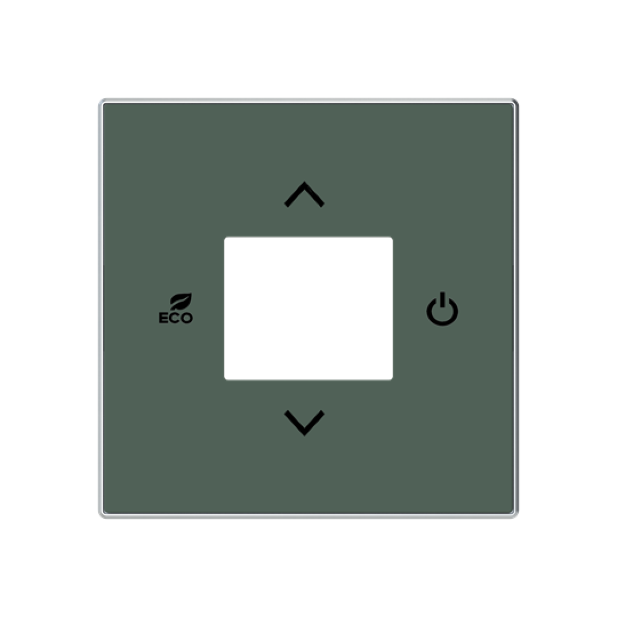 Cover plate Symbol "arrows" for Thermostat Central cover plate Green - Sky Niessen