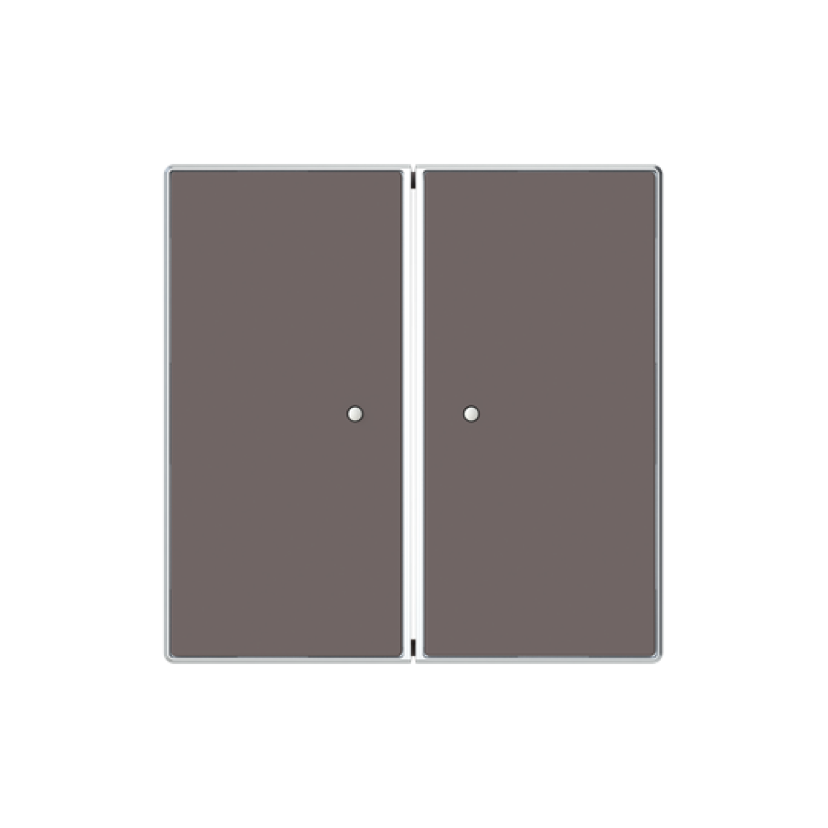 Cover plate Without imprint for Switchpush button Two-part button Taupe - Sky Niessen