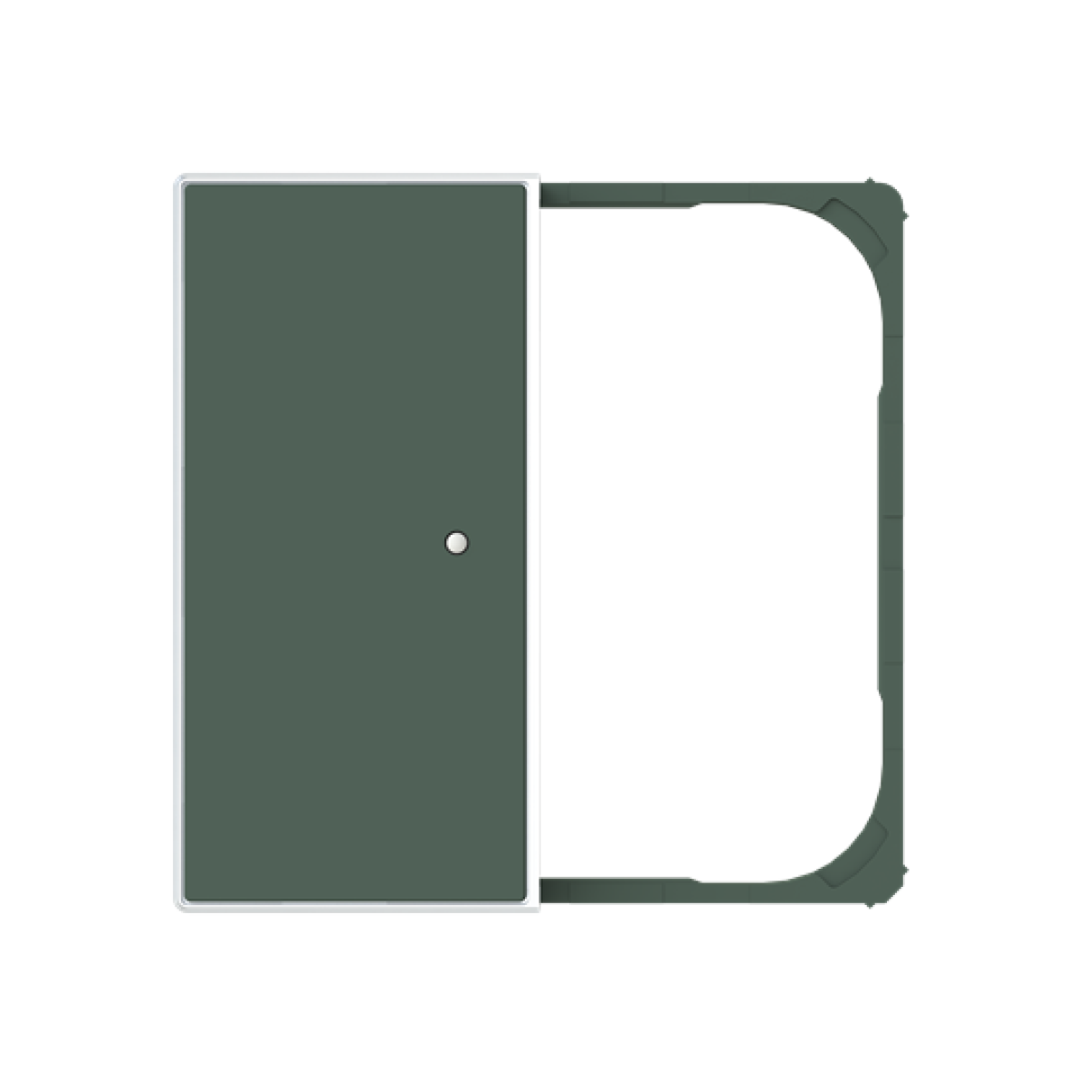 Cover plate Without imprint for Switchpush button Two-part button Green - Sky Niessen