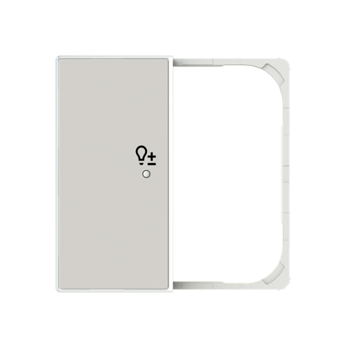 Cover plate Symbol "light" for Switchdimmer Single push button Dune - Sky Niessen
