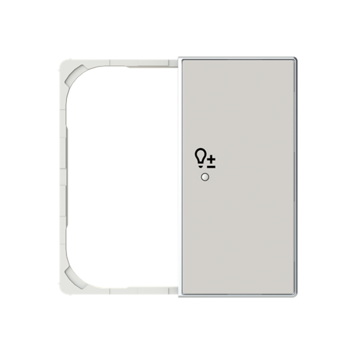 Cover plate Symbol "light" for Switchdimmer Single push button Dune - Sky Niessen