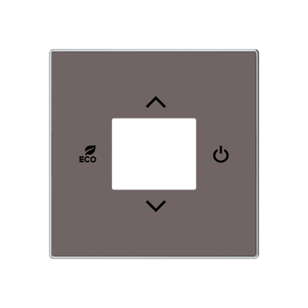 Cover plate Symbol "arrows" for Thermostat Central cover plate Taupe - Sky Niessen